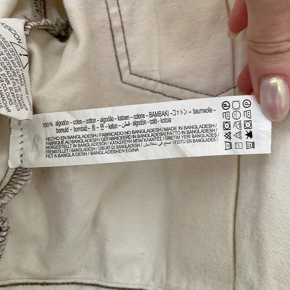 Zara Off White Button-Up Jacket - Picture 4 of 5